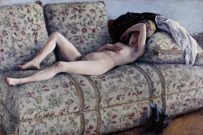 Nude on a Sofa - Gustave Caillebotte