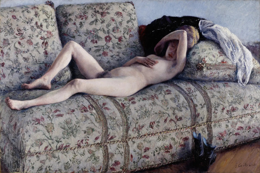 Nude on a Sofa - Gustave Caillebotte
