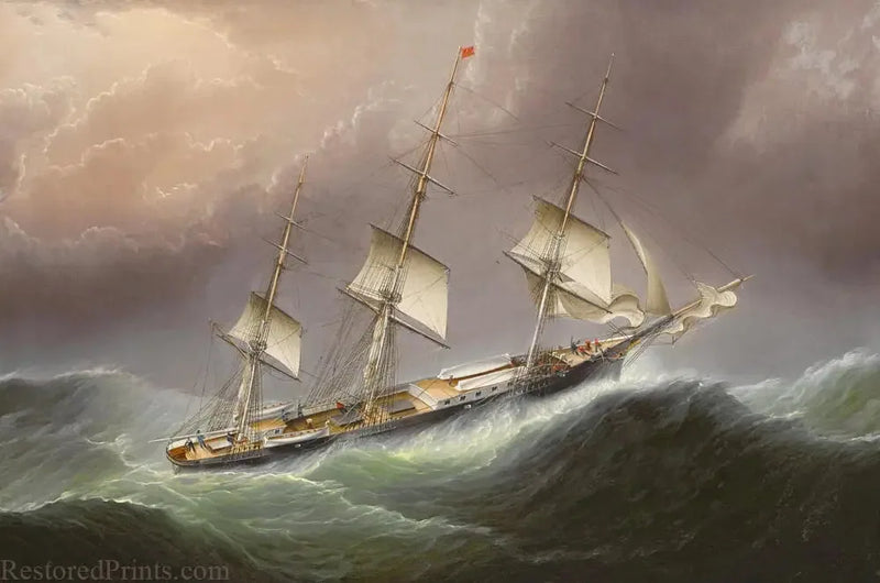 Flying Cloud in Bad Weather - James E. Buttersworth