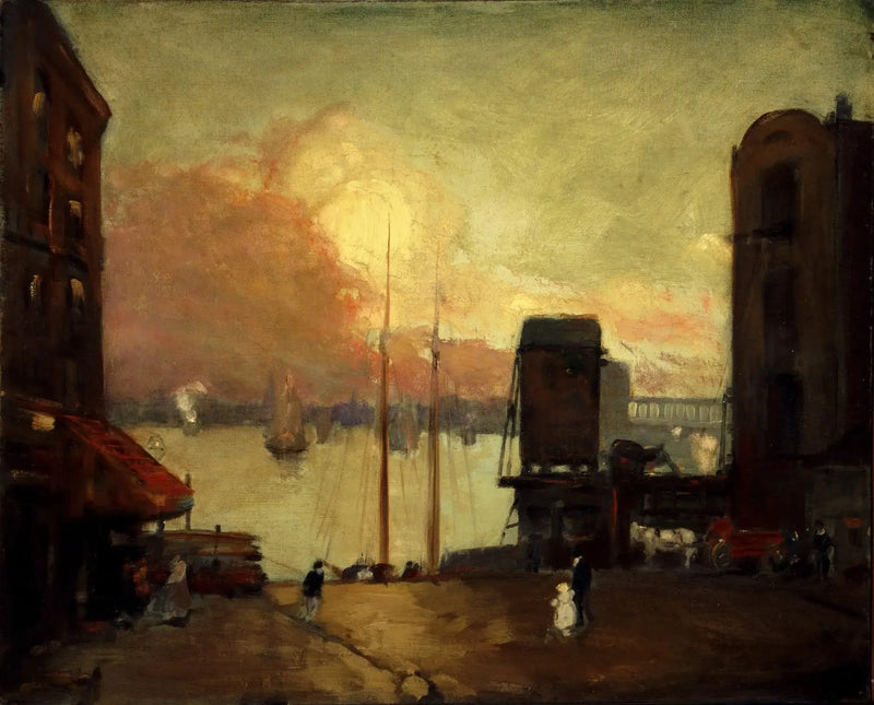 Cumulus Clouds, East River - Robert Henri