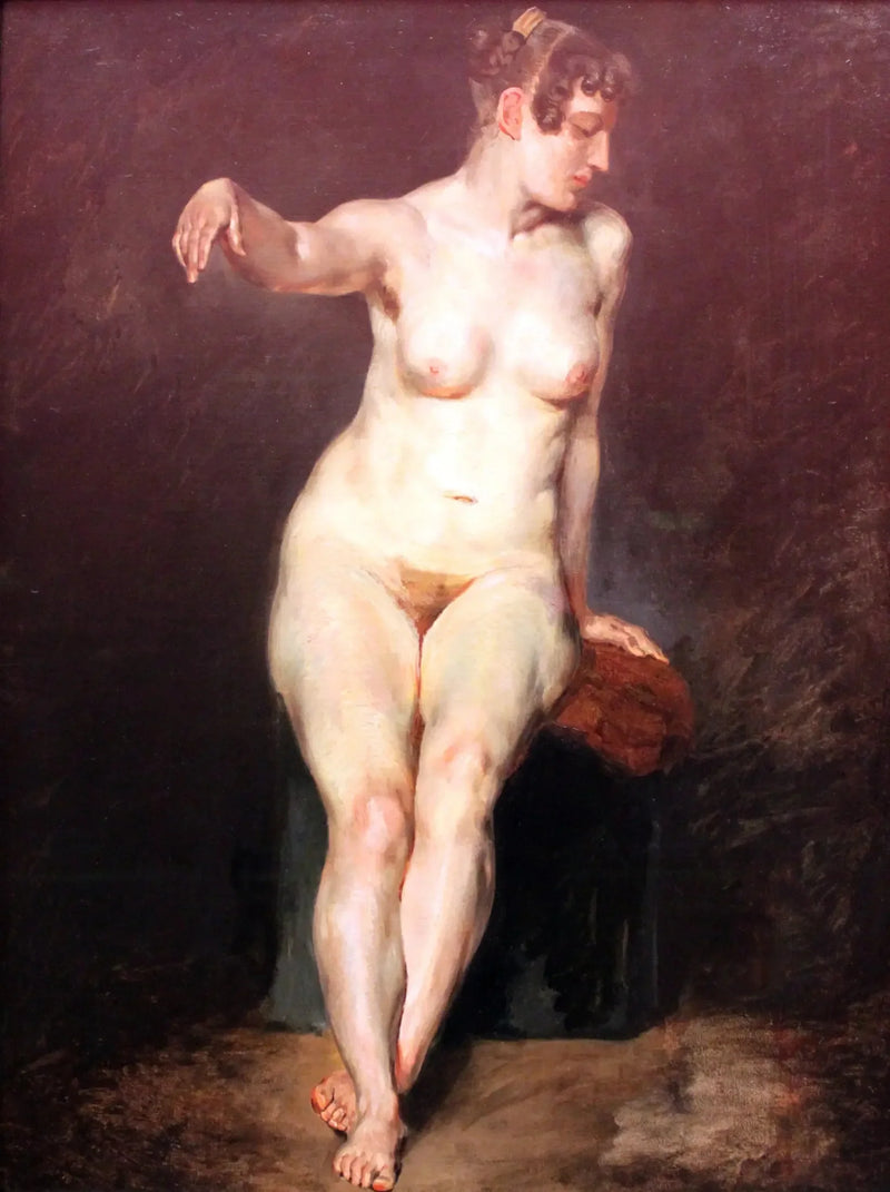 Seated Nude, Mademoiselle Rose - Eugène Delacroix