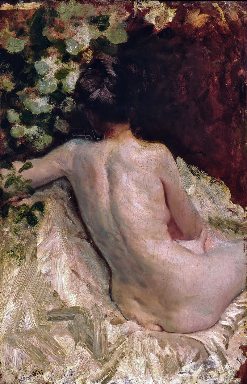 Nude from behind (Léontine) - Giuseppe De Nittis