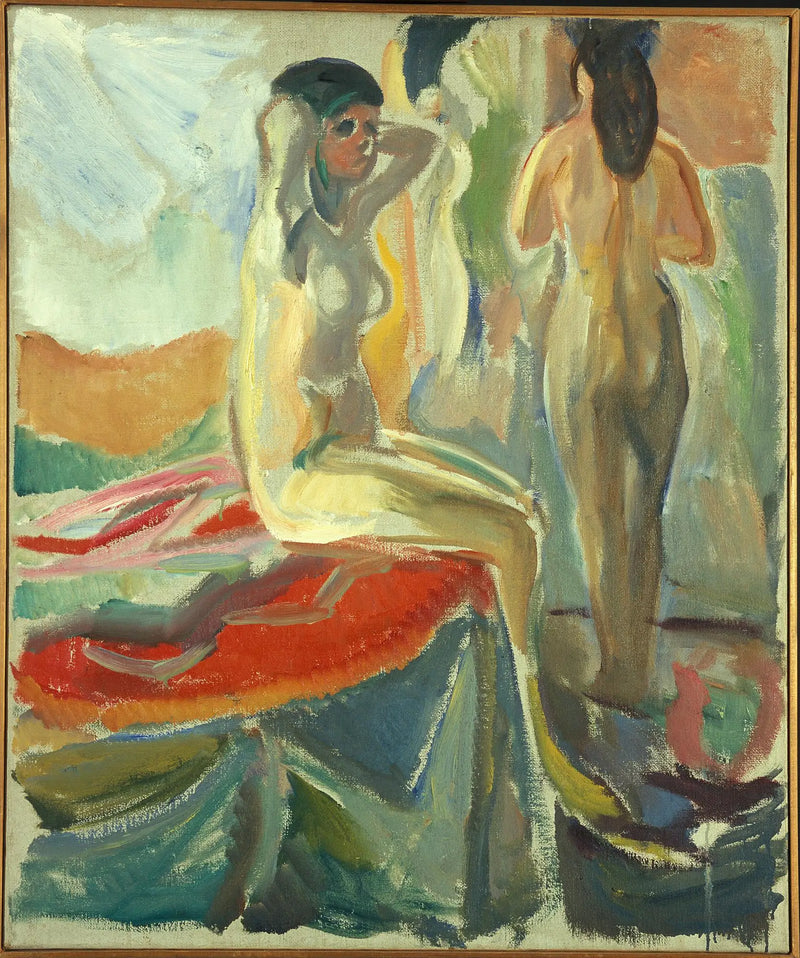 Female Nudes, Sitting and Standing - Edvard Munch