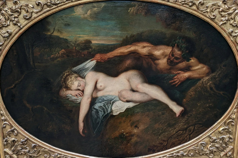 Nymph and Satyr - Antoine Watteau