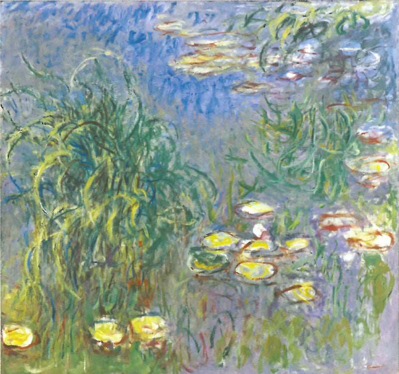 Water Lilies, Bouquet of Grasses - Claude Monet