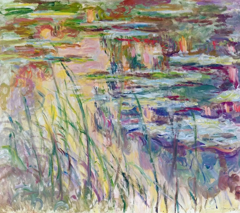Water lilies, reflections on the water W1718 - Claude Monet