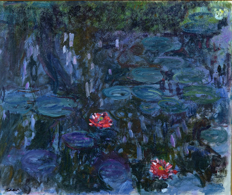 Water lilies, willow reflections, Marmottan W1859 - Claude Monet
