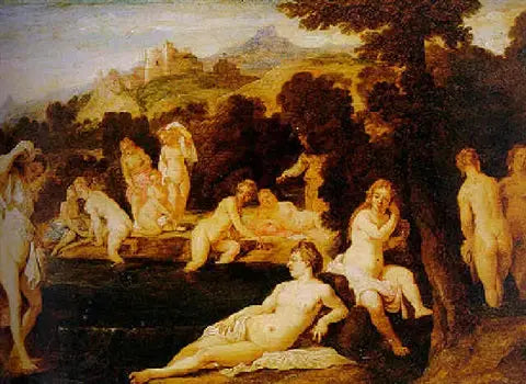 Nymphs at the Bath - David Teniers the Younger