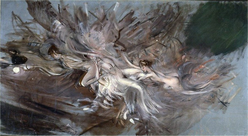 Nymphs in Moonlight - Giovanni Boldini