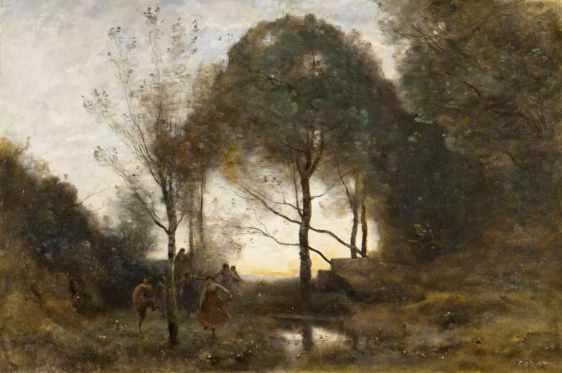 Nymphs and Fauns - Jean-Baptiste Camille Corot