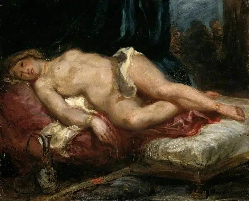 Reclining Odalisque on a Sofa - Eugène Delacroix