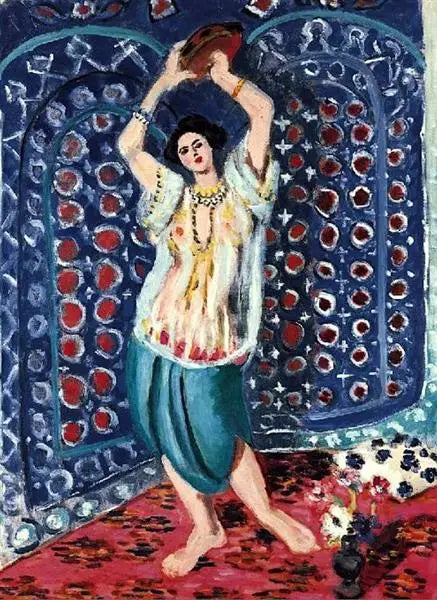 Odalisque with Tambourine (Harmony in Blue) - Henri Matisse