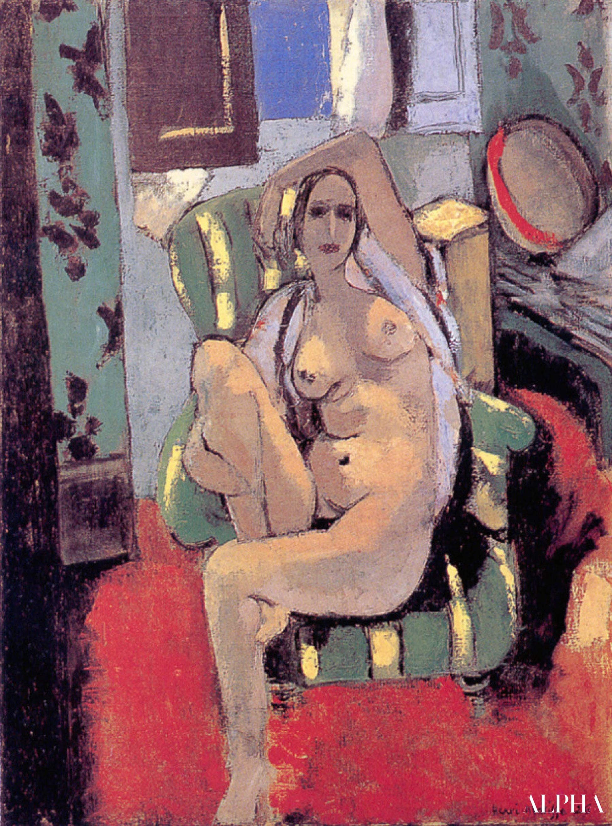 Odalisque with a tambourine - Matisse - High-end reproductions of paintings and artworks