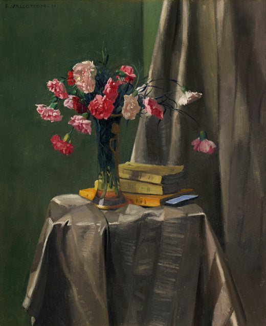 Pink Carnations and Books - Félix Vallotton