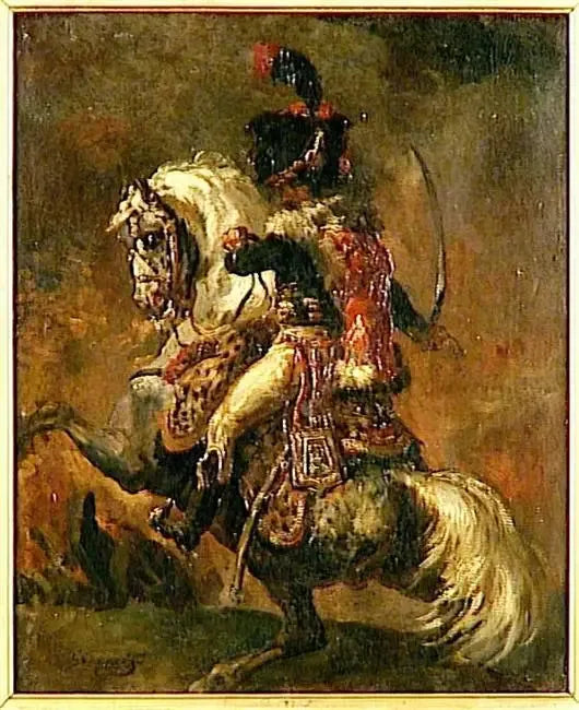 Officer of the Imperial Guard Horse Chasseur Charging - Théodore Géricault