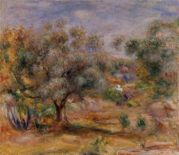 Olive Trees in the Garden of Collettes - Pierre-Auguste Renoir