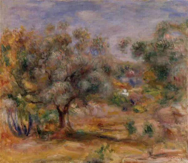 Olive Trees in the Garden of Collettes - Pierre-Auguste Renoir