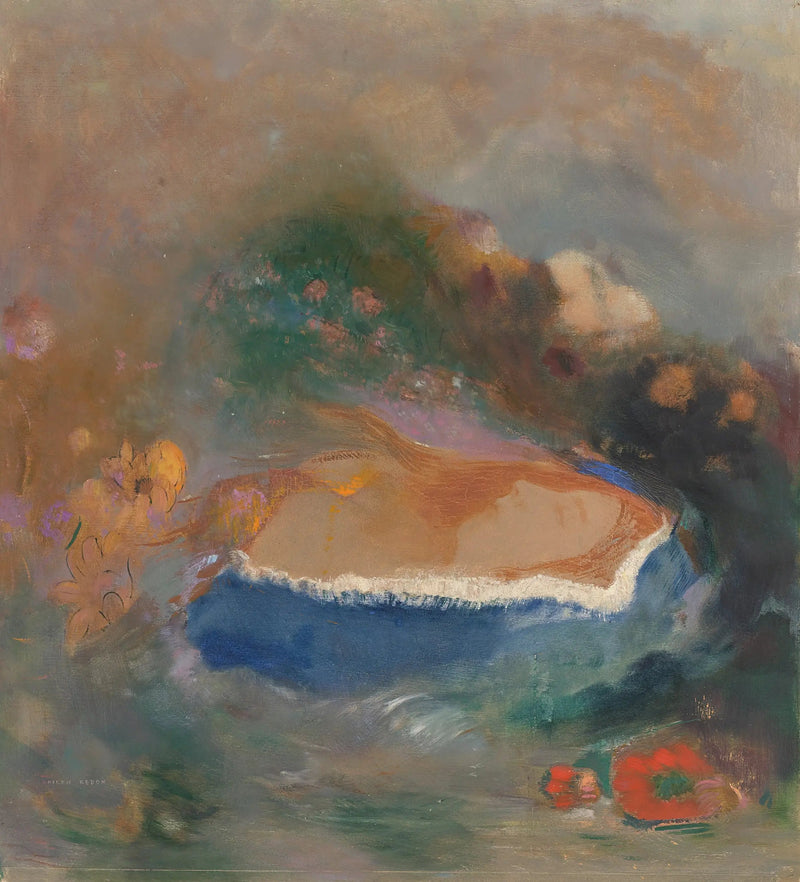Ophelia, the blue cape on the waters - Odilon Redon
