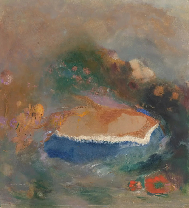 Ophelia, the blue cape on the waters - Odilon Redon