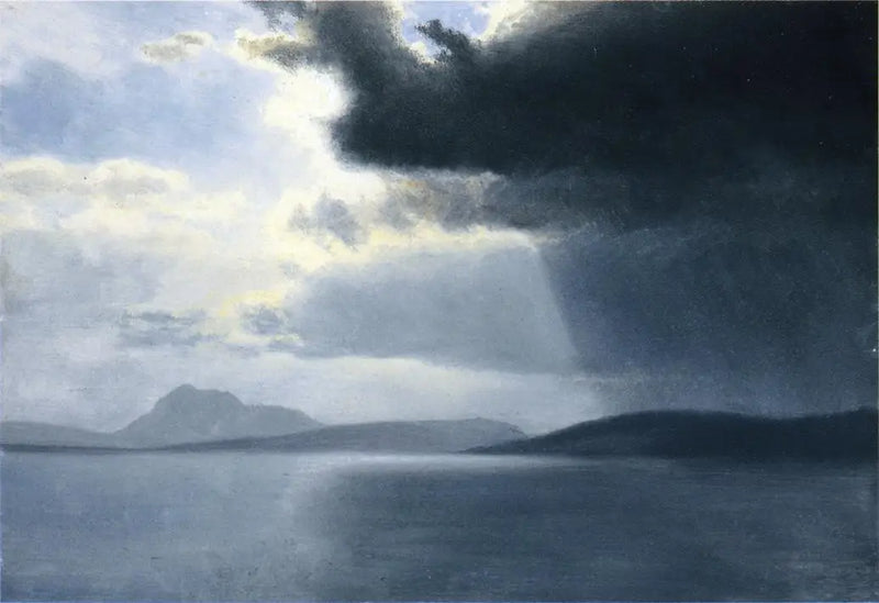 Imminent Storm on the Hudson River - Albert Bierstadt