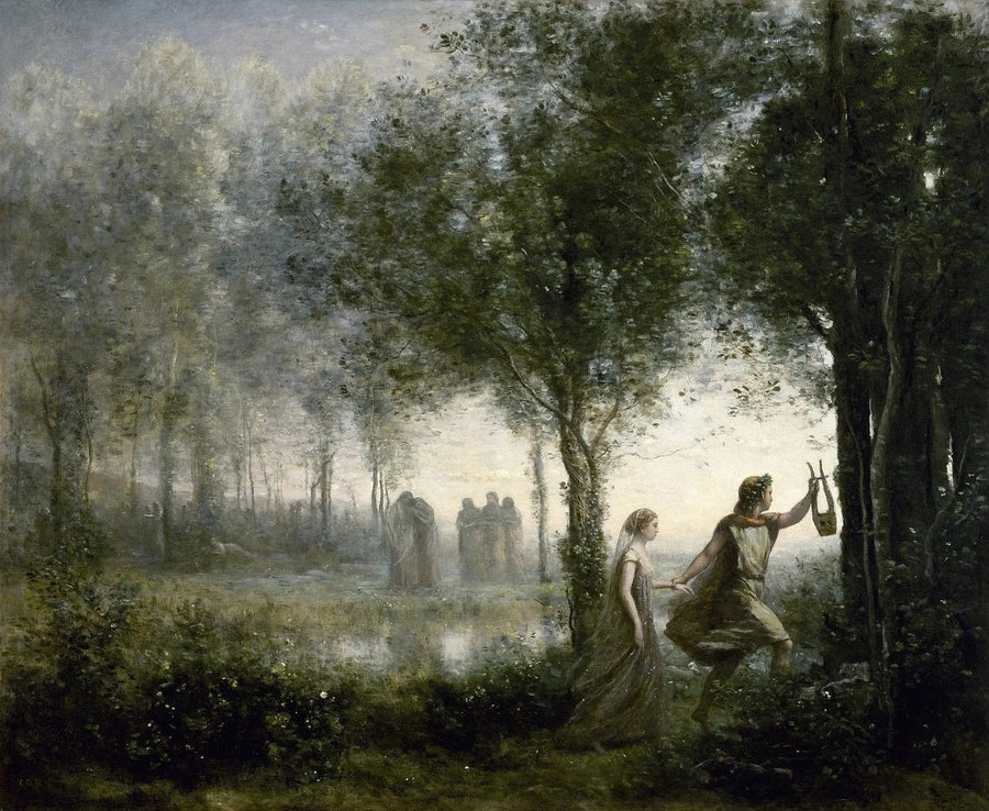 Orpheus Rowing Eurydice from the Underworld - Jean-Baptiste Camille Corot