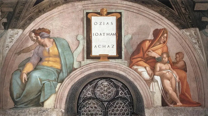 Osias, Joatham and Ahaz - Michelangelo