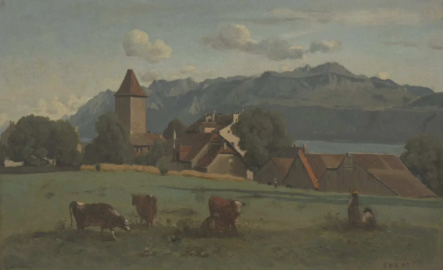 Ouchy près de Lausanne - Jean-Baptiste Camille Corot - Alpha Reproduction