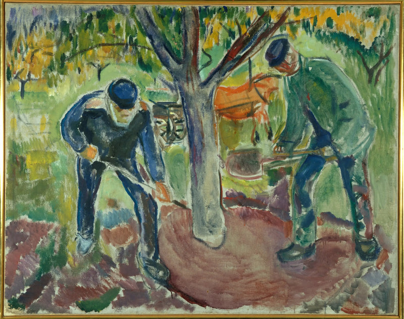 Workers in the Garden - Edvard Munch