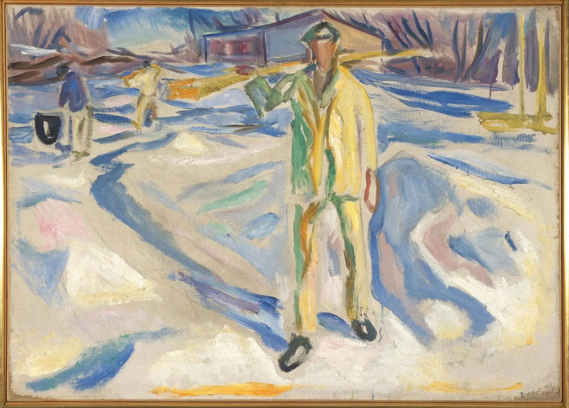Construction Workers in the Snow - Edvard Munch