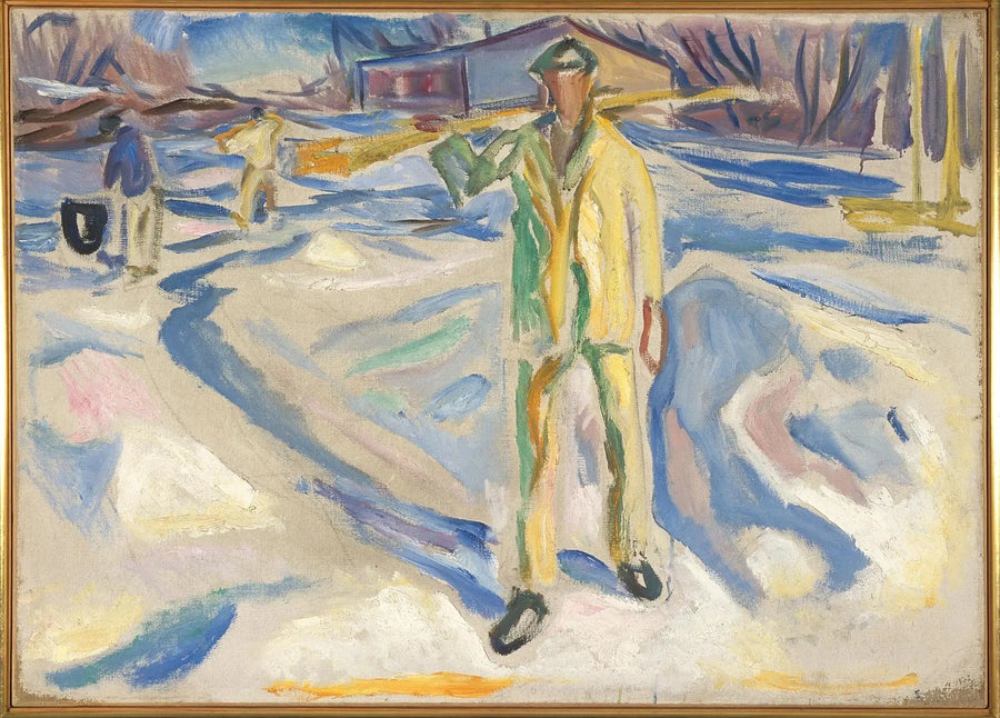 Construction Workers in the Snow - Edvard Munch
