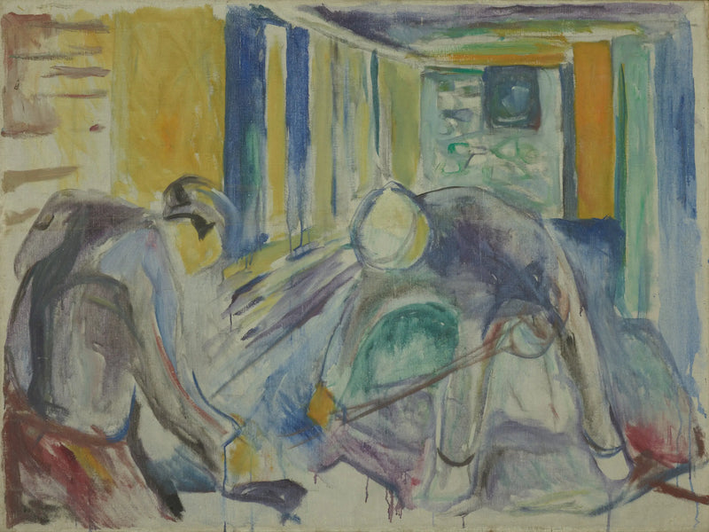 Construction Workers in the Studio - Edvard Munch