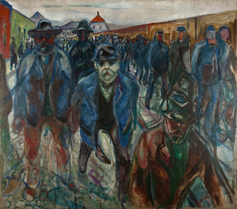 Workers on the Way Home - Edvard Munch