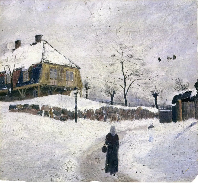 Øvre Foss in Winter - Edvard Munch