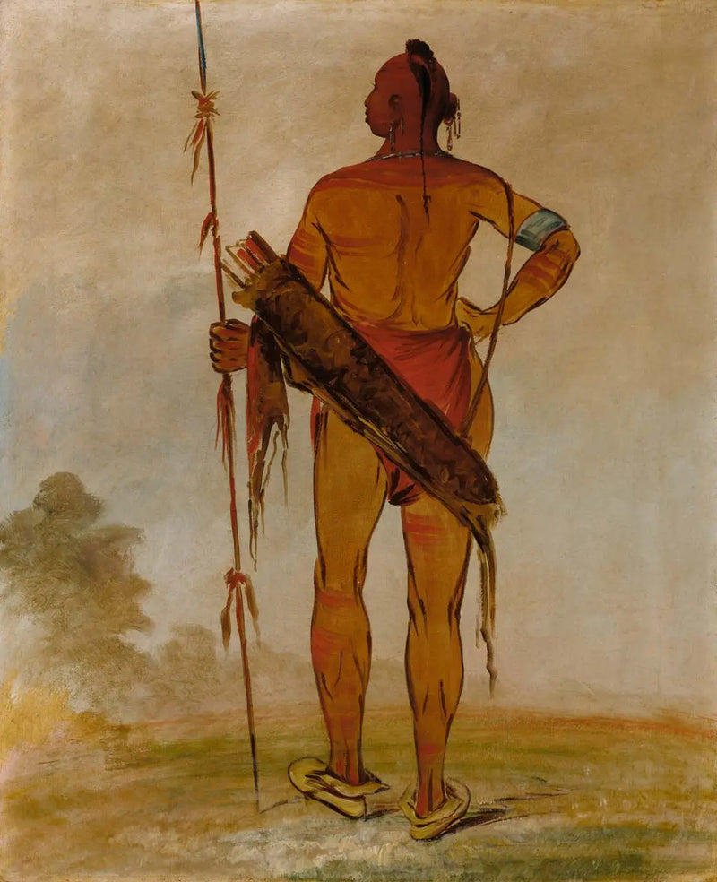 Pa-hú-sha, White Hair, the Young, band leader - George Catlin
