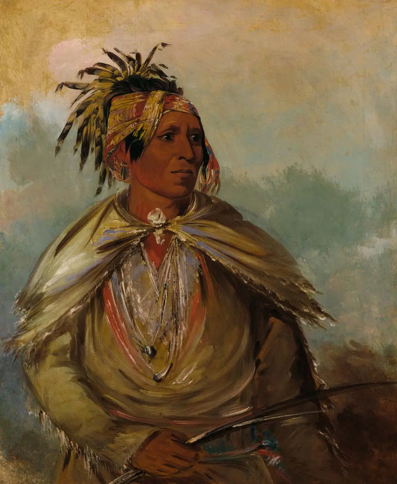 Pah-mee-ców-ee-tah, the man who hunts, a chief - George Catlin