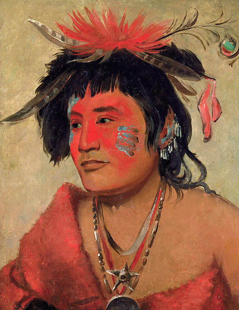 Pah-shee-náu-shaw, a warrior - George Catlin