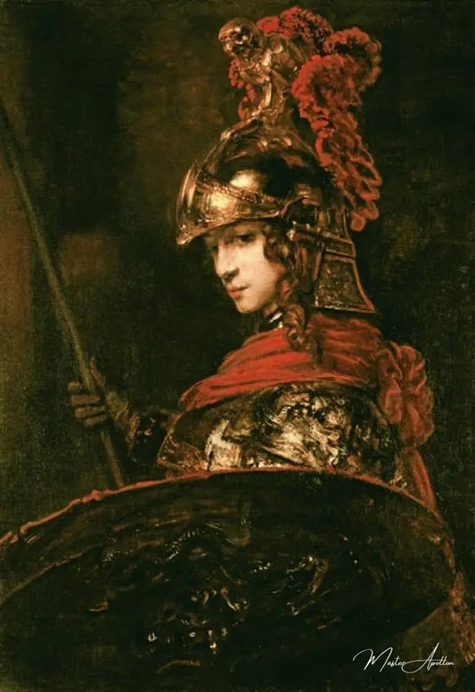 Pallas Athena ou, Figure en armure, 1664 - Rembrandt van Rijn - Reproductions de tableaux et peintures haut de gamme