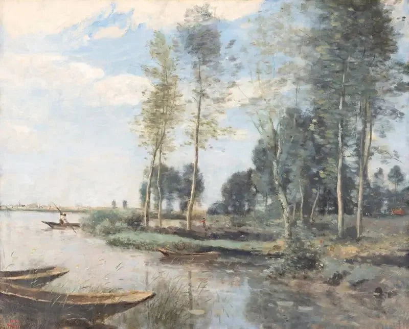 Palluel: Land of earth planted in the marshes - Jean-Baptiste Camille Corot