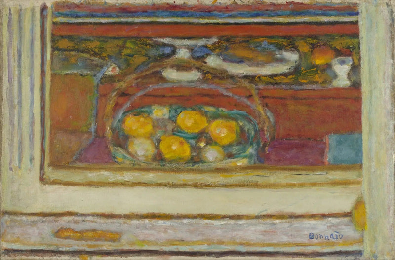 Fruit Basket Reflected in a Mirror - Pierre Bonnard