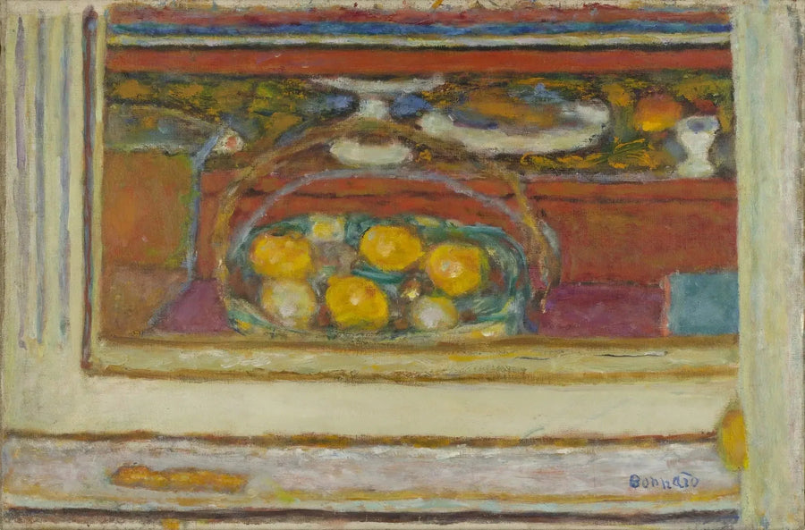 Fruit Basket Reflected in a Mirror - Pierre Bonnard