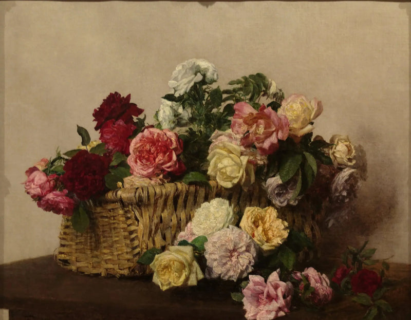 Basket of Roses - Henri Fantin-Latour