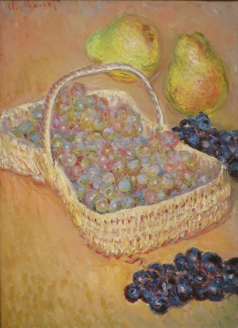 Basket of grapes, quinces and pears W954 - Claude Monet