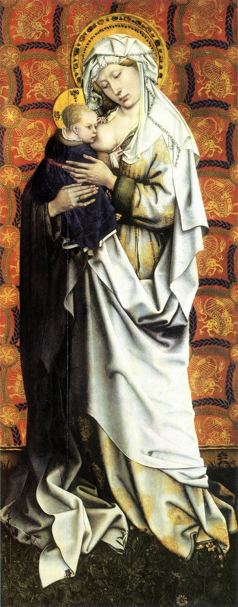 Flémalle Panels: Standing Virgin - Robert Campin