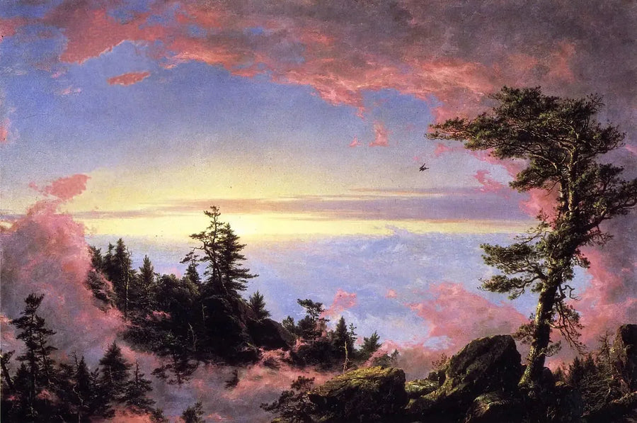 Over the clouds at sunrise - Frederic Edwin Church