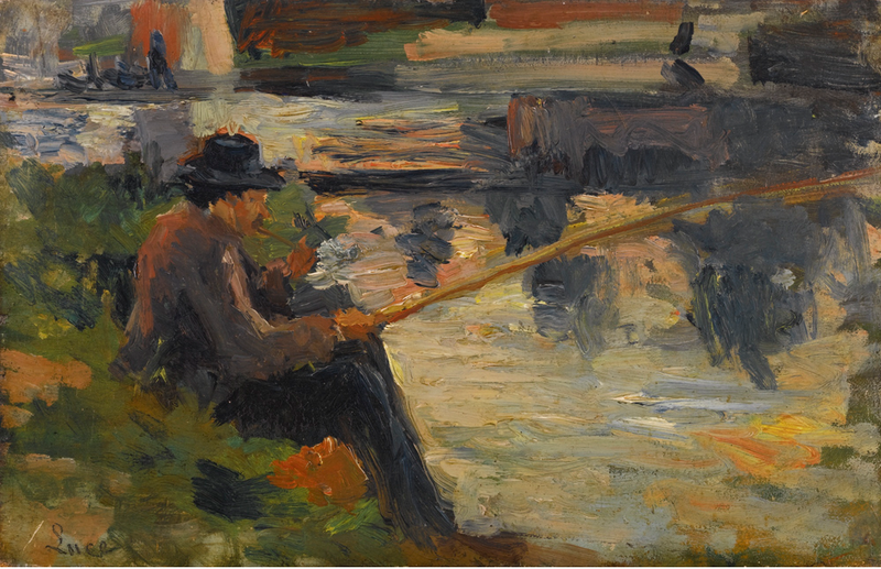 Parizelle at fishing in Bas-Meudon - Maximilien Luce