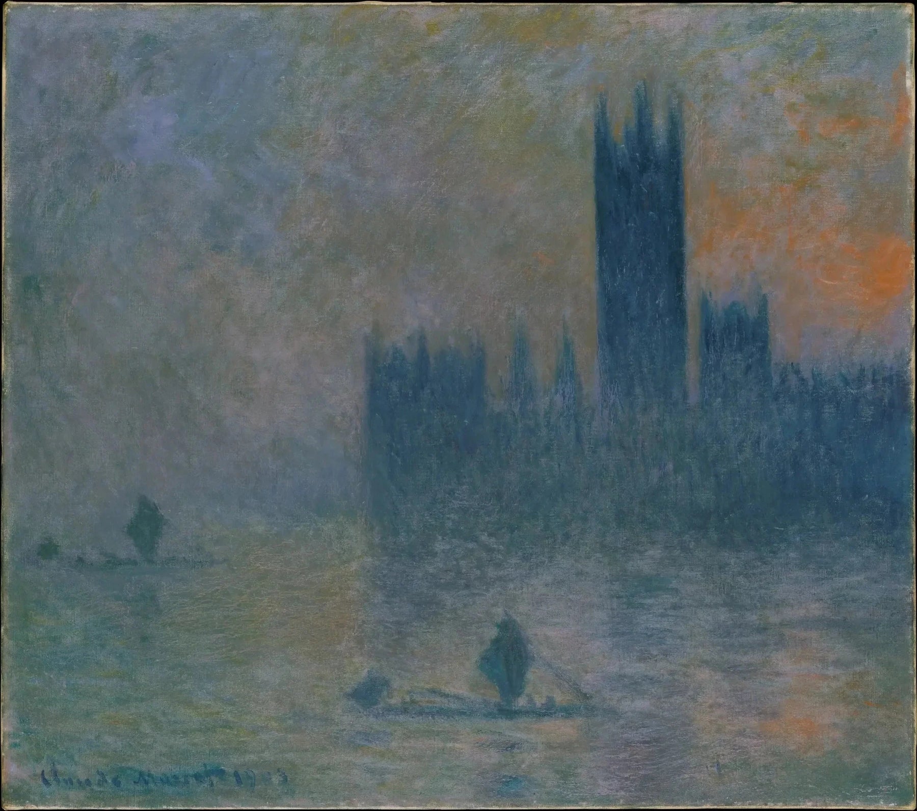 The Houses of Parliament (Effect of Fog) de Claude Monet – Metropolitan Museum 56.135.6
