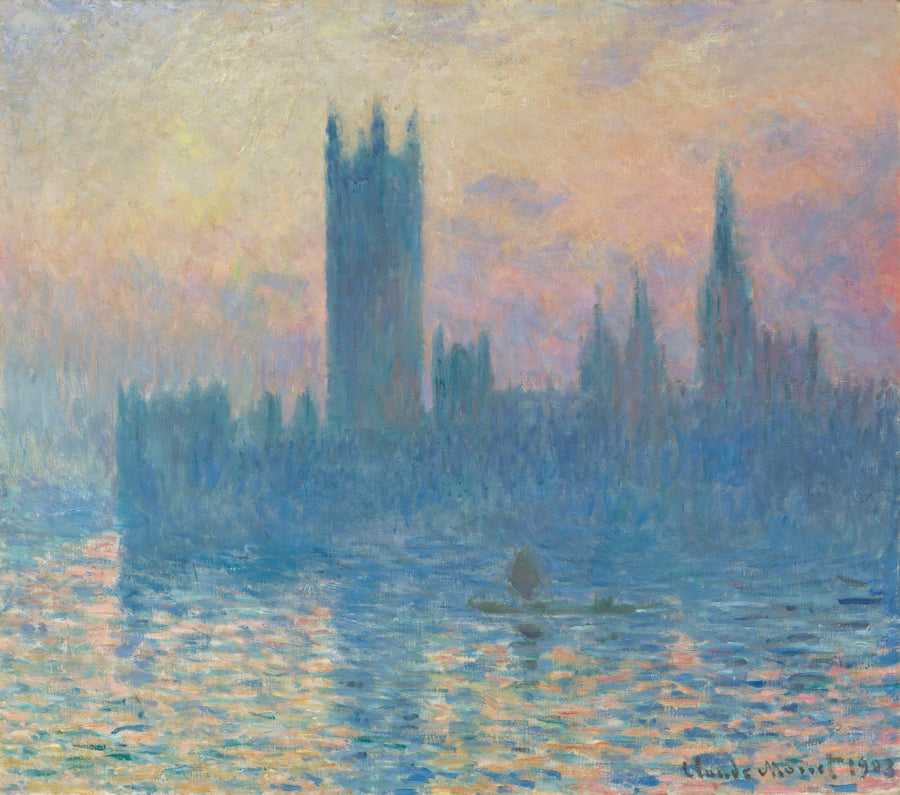 The Parliament of London, sunset - Claude Monet