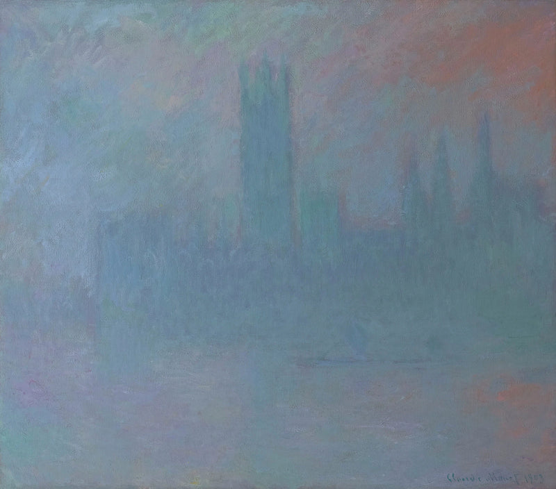 The Parliament, Symphony in Blue - Claude Monet