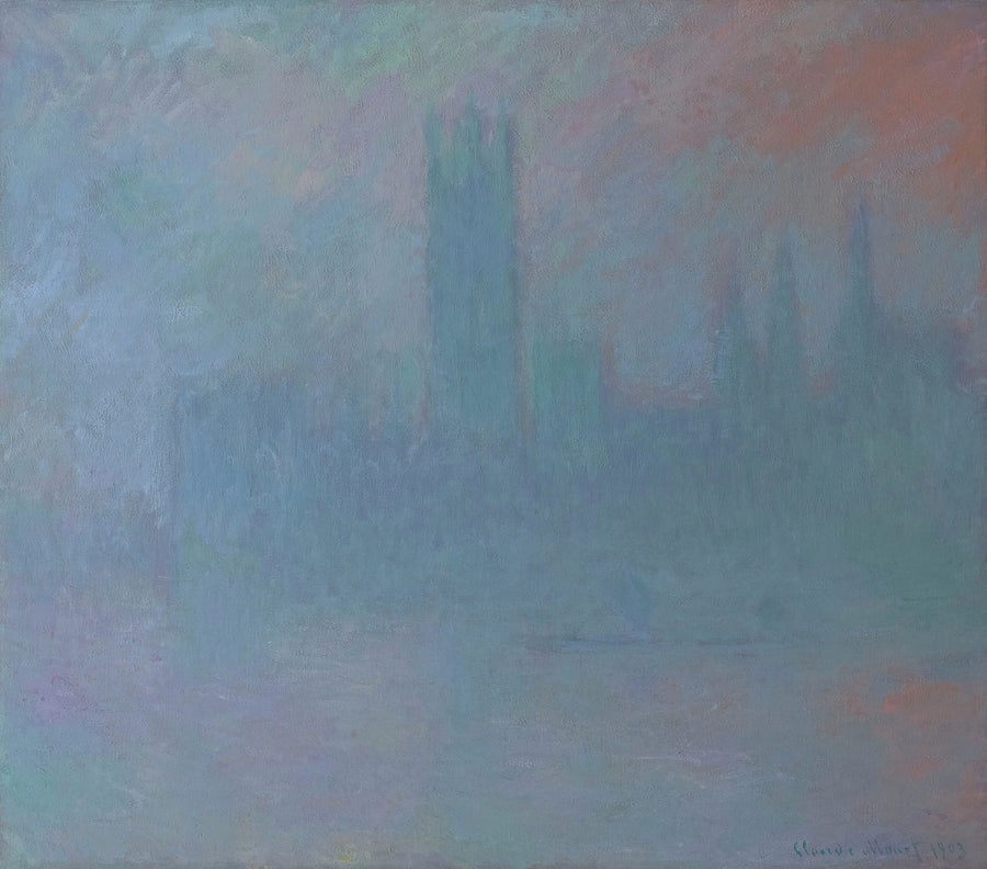 The Parliament, Symphony in Blue - Claude Monet