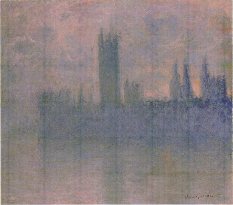 The Houses of Parliament, Symphony in Rose - Claude Monet